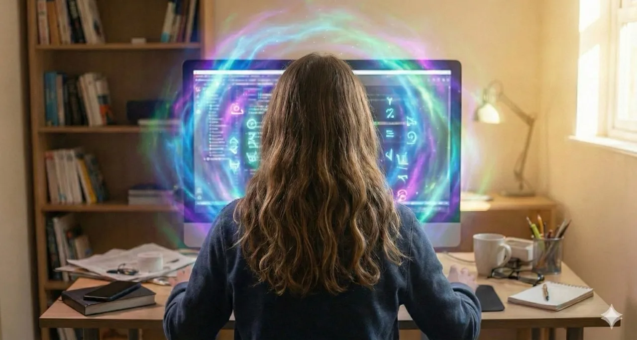 Person working